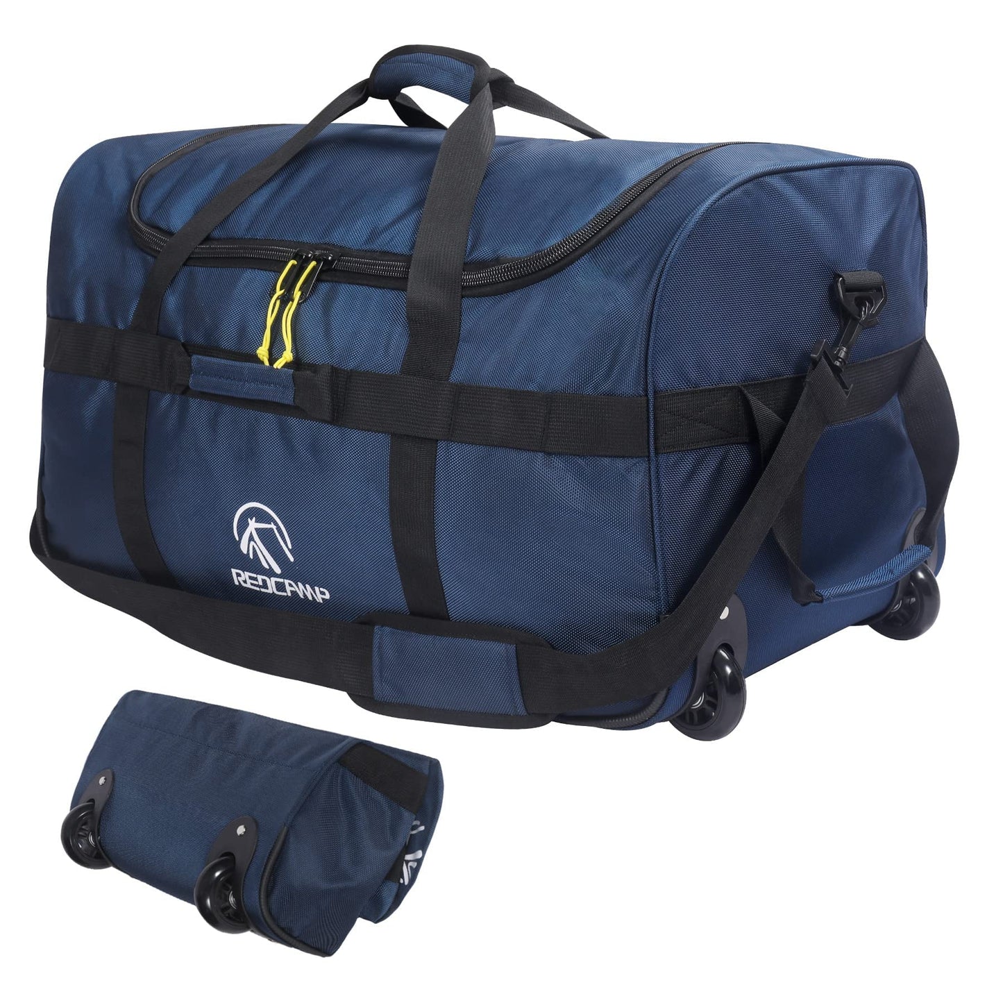 REDCAMP 85L/120L/140L Foldable Duffle Bag with Wheels, Large Travel Duffel Bag