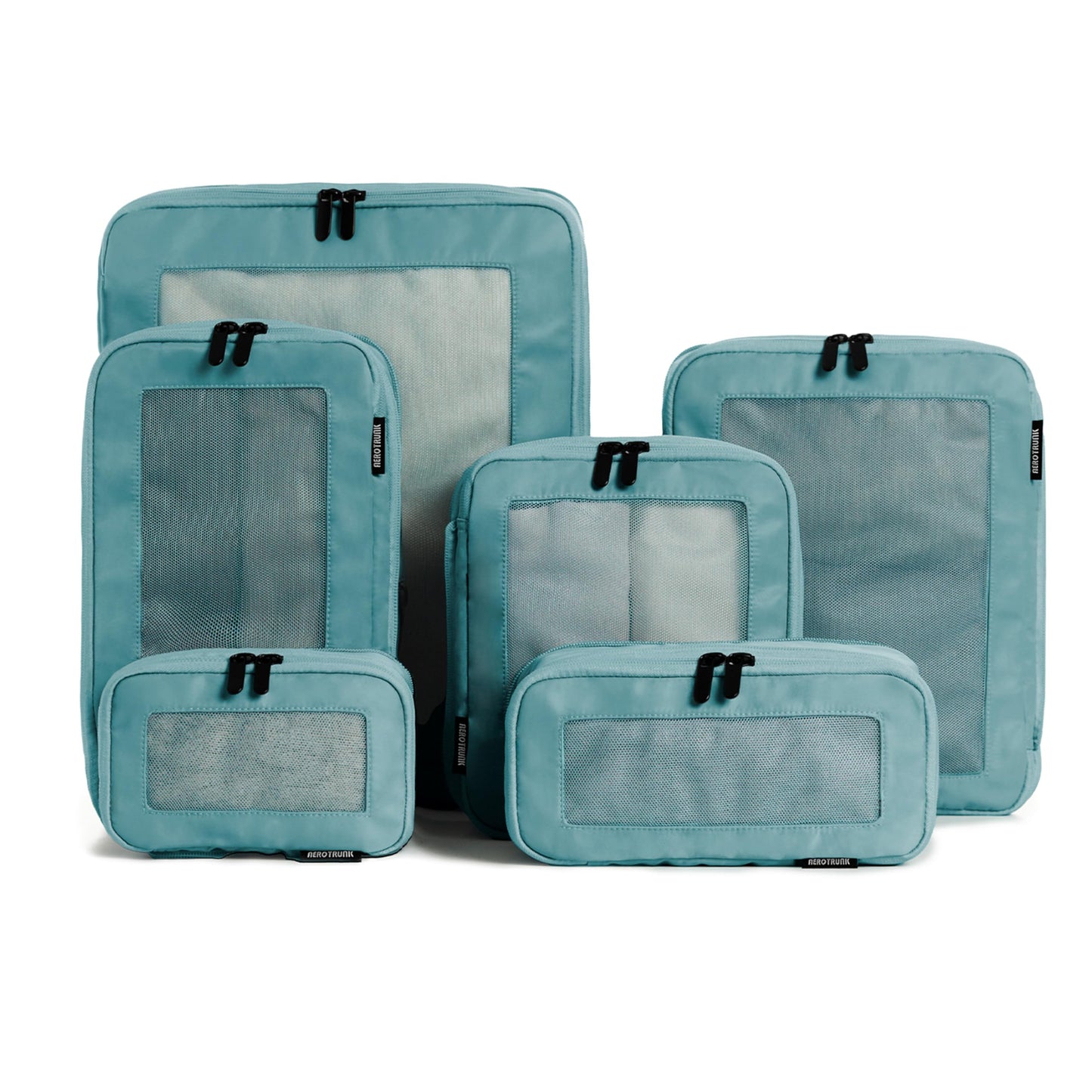 Aerotrunk Compression Packing Cubes for Travel - Luggage Organizer Bags - Double Zipper Packing Cubes for Suitcases