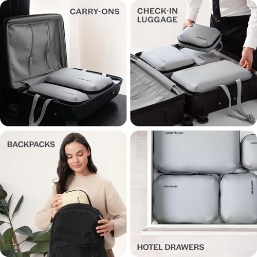 Aerotrunk Ultralight Compression Packing Cubes - Lightweight Travel Organizers for Suitcases and Luggage