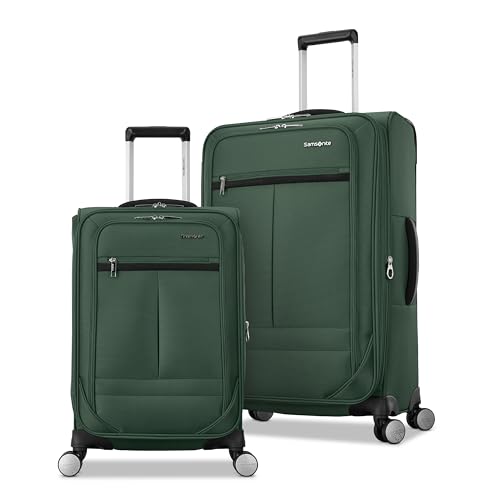 Samsonite Element 3-PC Soft-Sided 21/25/29 (Carry-On, Medium, Large Checked), Lightweight Expandable Luggage Set: 2 Front & Side Pocket, Four Spinner Wheels, Adjustable Handle, Durable