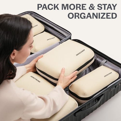 Aerotrunk Ultralight Compression Packing Cubes - Lightweight Travel Organizers for Suitcases and Luggage