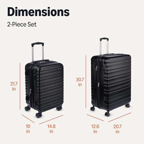 Amazon Basics Hardside Spinner, Carry-On, Expandable Suitcase Luggage with Wheels