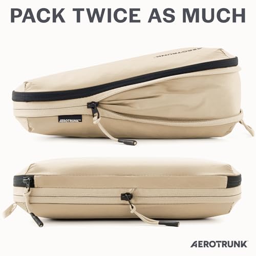 Aerotrunk Ultralight Compression Packing Cubes - Lightweight Travel Organizers for Suitcases and Luggage
