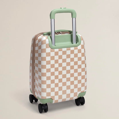 Itzy Ritzy Toddler Suitcase with Adjustable Handle, 360-Degree Spinner Wheels, 2 Interior Compartments and Hard Shell Design