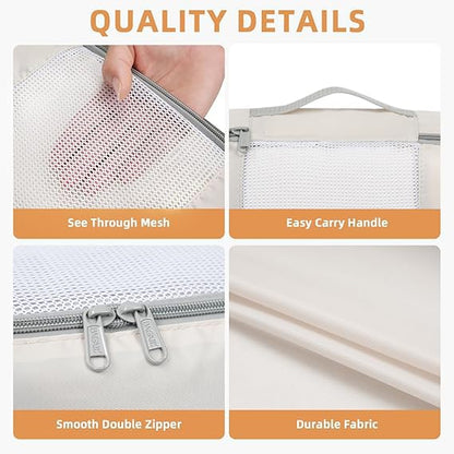 BAGAIL 6 Set/8 Set/10 Set Packing Cubes Various Sizes Packing Organizer for Travel Accessories Luggage Carry On Suitcase