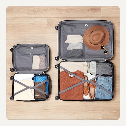 Amazon Basics Hardside Spinner, Carry-On, Expandable Suitcase Luggage with Wheels