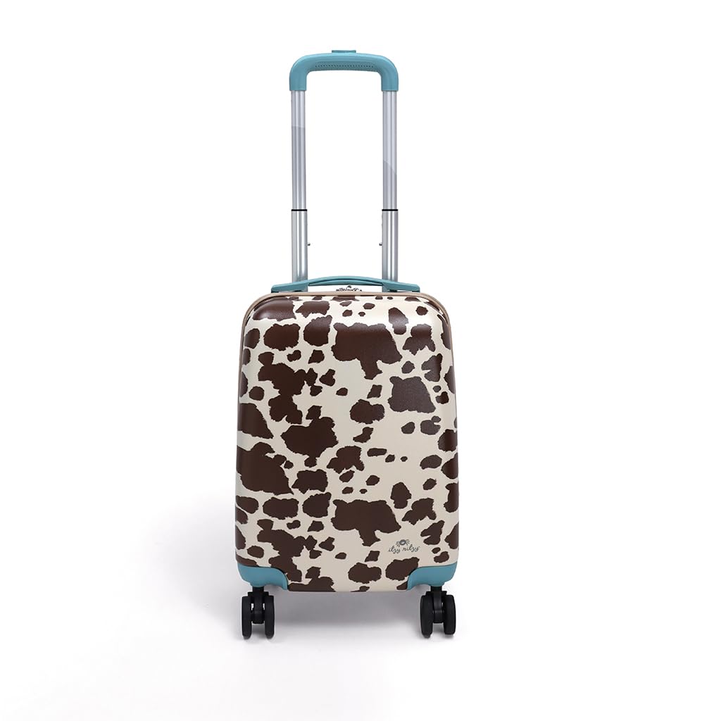 Itzy Ritzy Toddler Suitcase with Adjustable Handle, 360-Degree Spinner Wheels, 2 Interior Compartments and Hard Shell Design