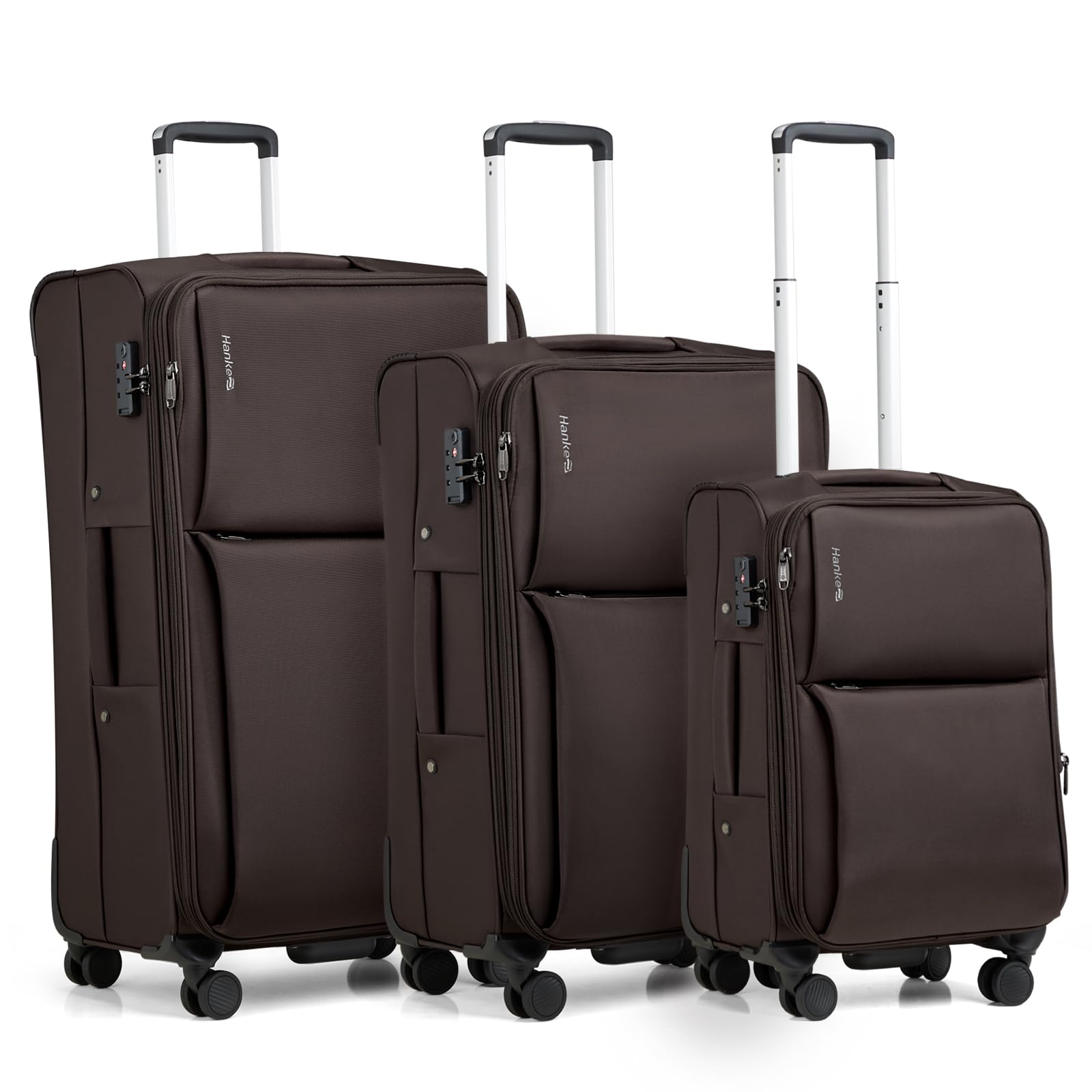 Hanke Softside Expandable Luggage 16/20/24/28 Inch Carry On Luggage for Travel Checked Luggage Suitcases with Wheels TSA Luggage Large Suitcase