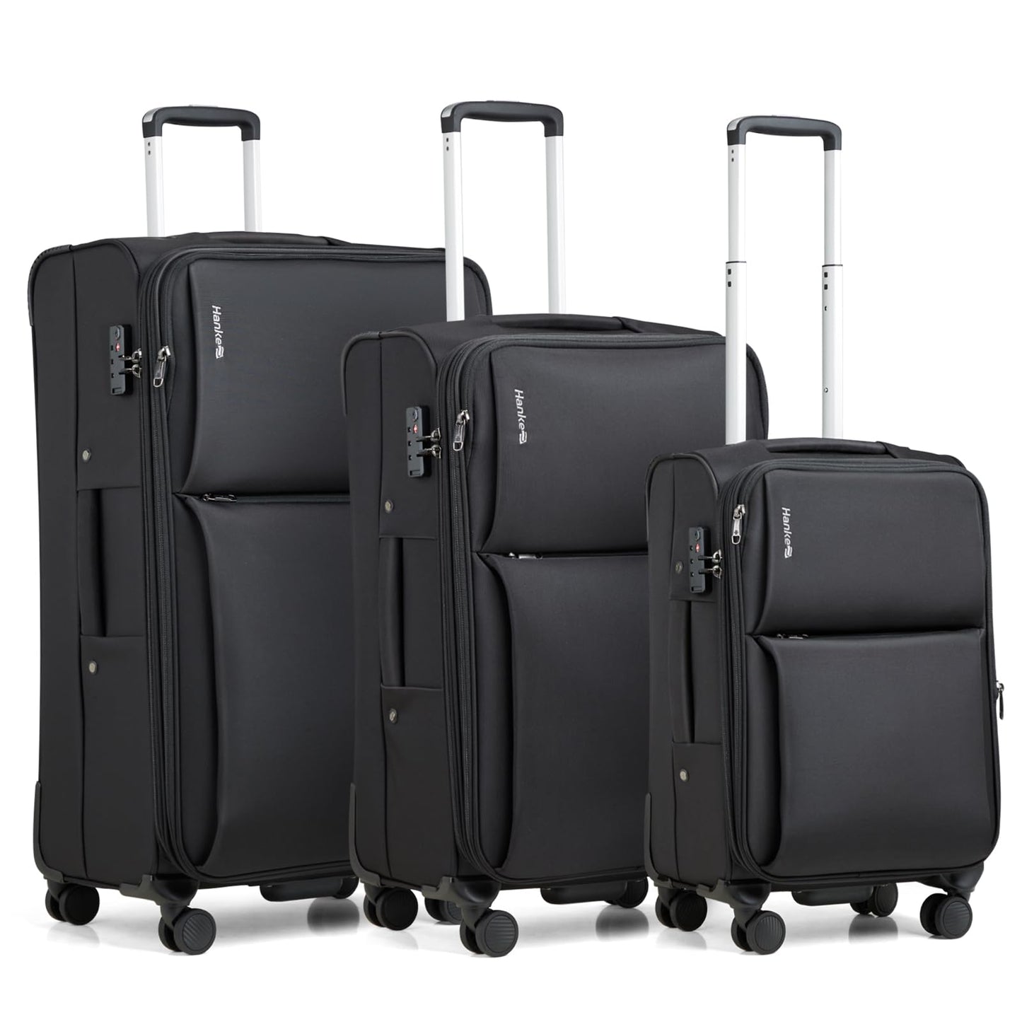 Hanke Softside Expandable Luggage 16/20/24/28 Inch Carry On Luggage for Travel Checked Luggage Suitcases with Wheels TSA Luggage Large Suitcase