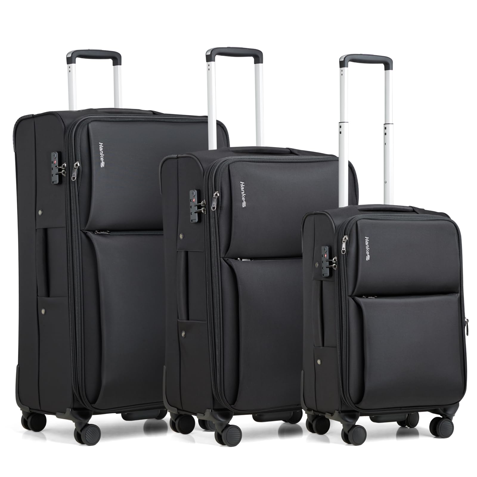 Hanke Softside Expandable Luggage 16/20/24/28 Inch Carry On Luggage for Travel Checked Luggage Suitcases with Wheels TSA Luggage Large Suitcase
