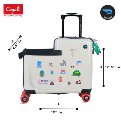 Cegali Itsy Rider Kids Ride-on Suitcase with Spinner Wheels