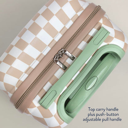 Itzy Ritzy Toddler Suitcase with Adjustable Handle, 360-Degree Spinner Wheels, 2 Interior Compartments and Hard Shell Design