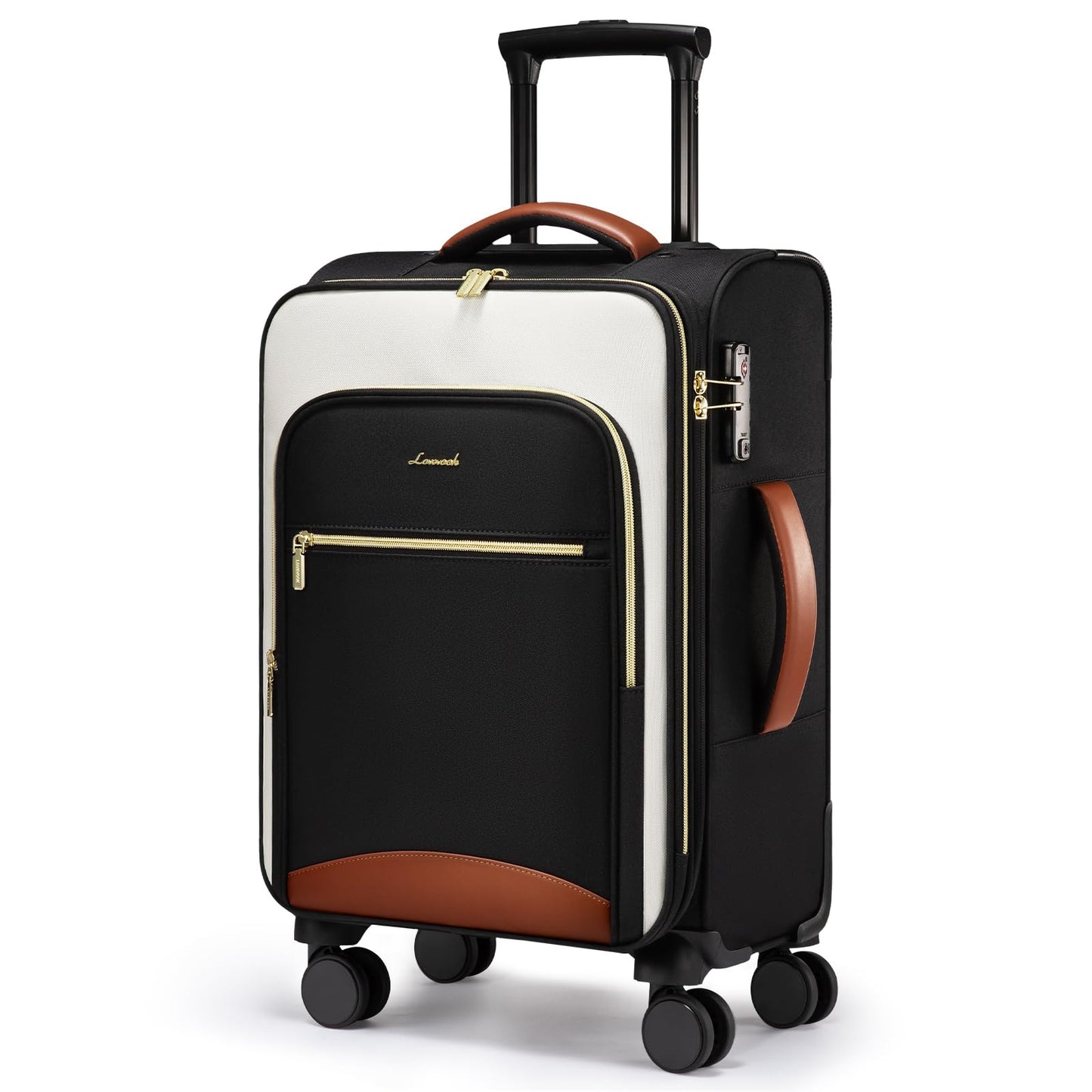 LOVEVOOK Carry on Luggage Lightweight Suitcase with DOUBLE Spinner Wheels and TSA Lock for Women