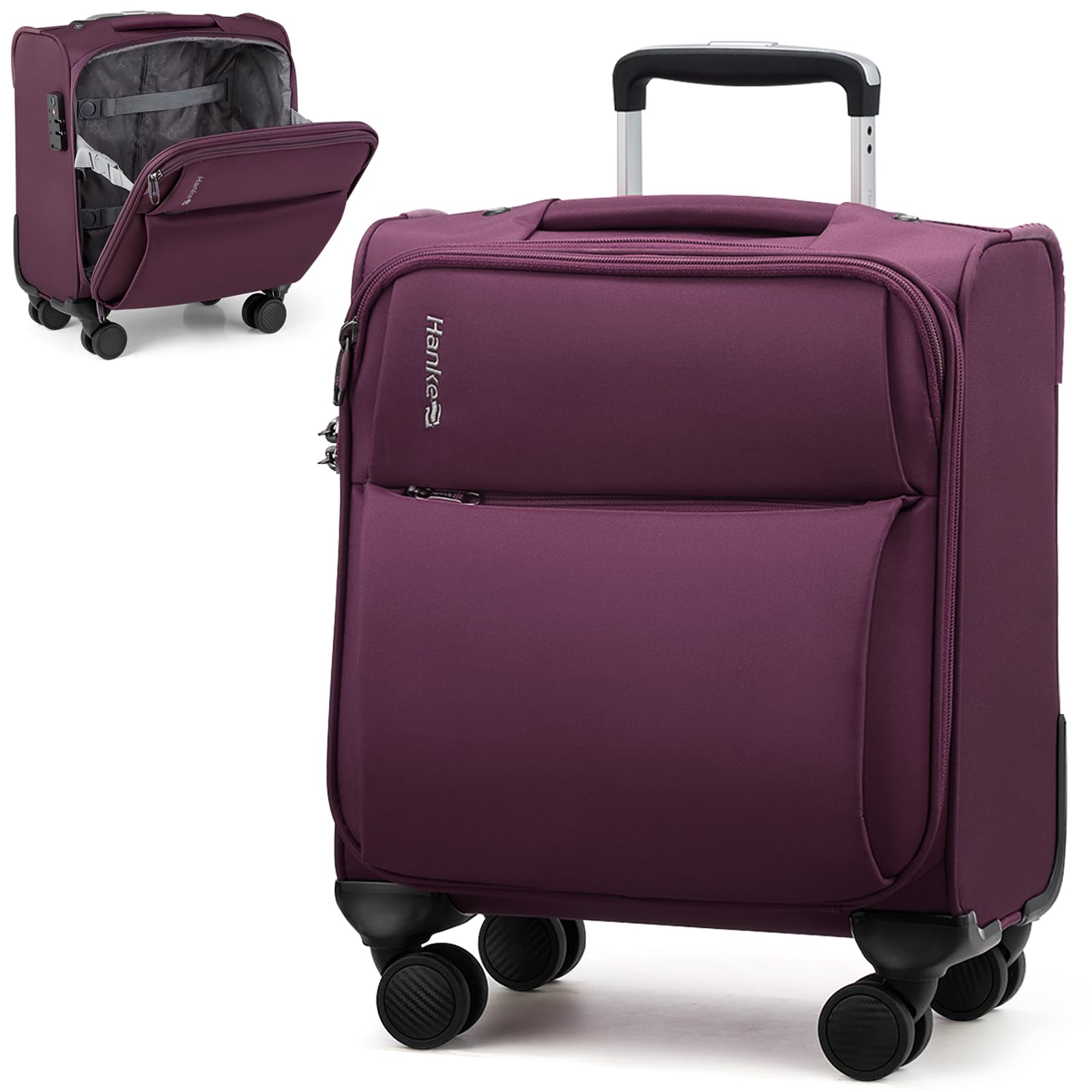 Hanke Softside Expandable Luggage 16/20/24/28 Inch Carry On Luggage for Travel Checked Luggage Suitcases with Wheels TSA Luggage Large Suitcase