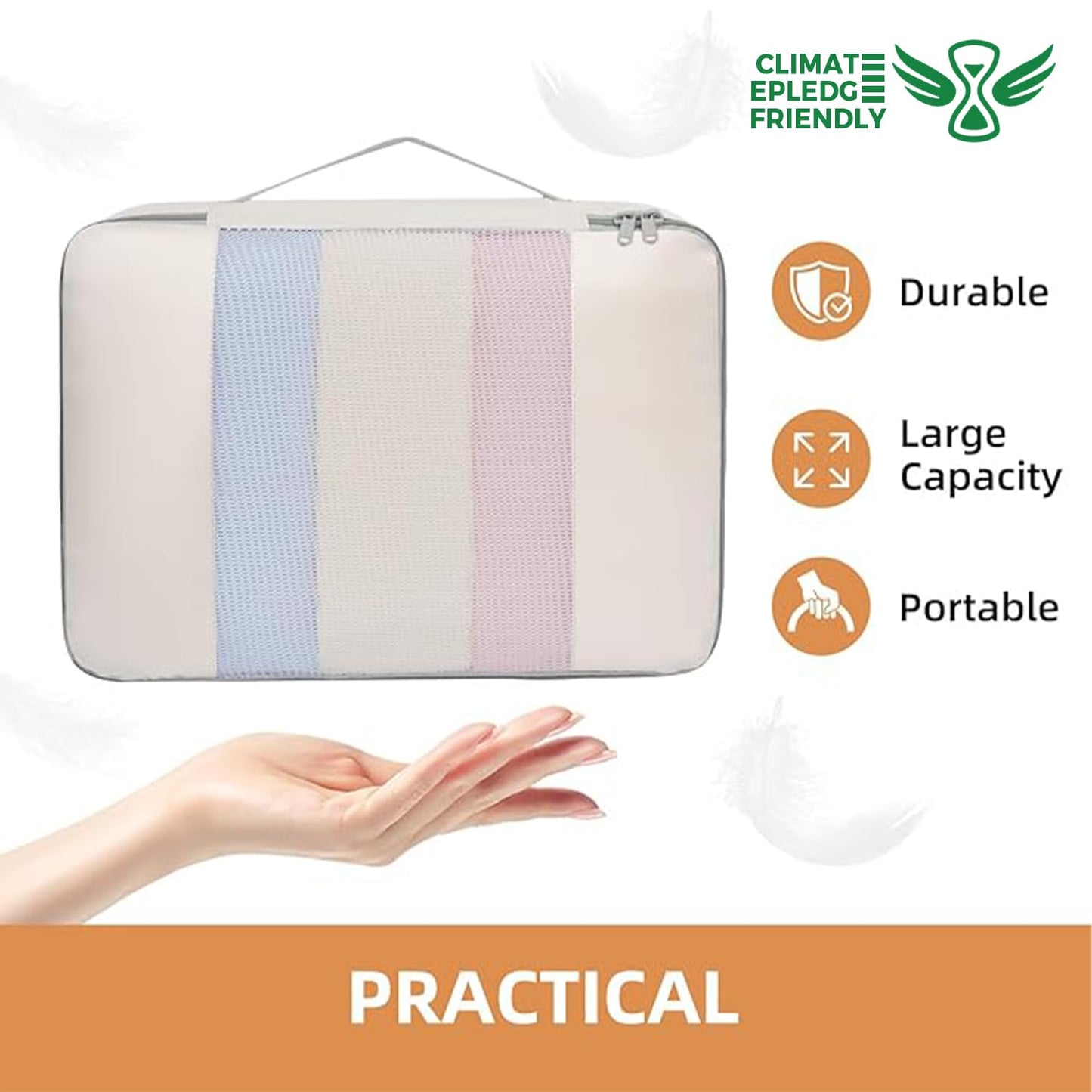 BAGAIL 6 Set/8 Set/10 Set Packing Cubes Various Sizes Packing Organizer for Travel Accessories Luggage Carry On Suitcase