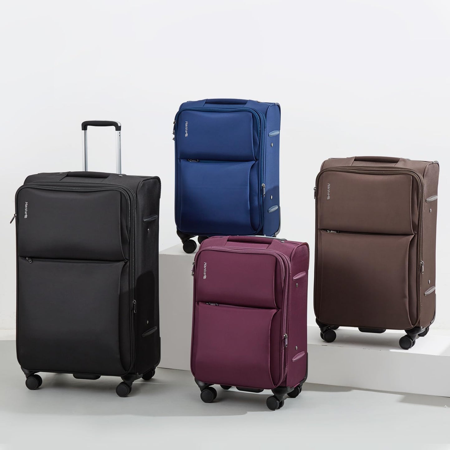 Hanke Softside Expandable Luggage 16/20/24/28 Inch Carry On Luggage for Travel Checked Luggage Suitcases with Wheels TSA Luggage Large Suitcase