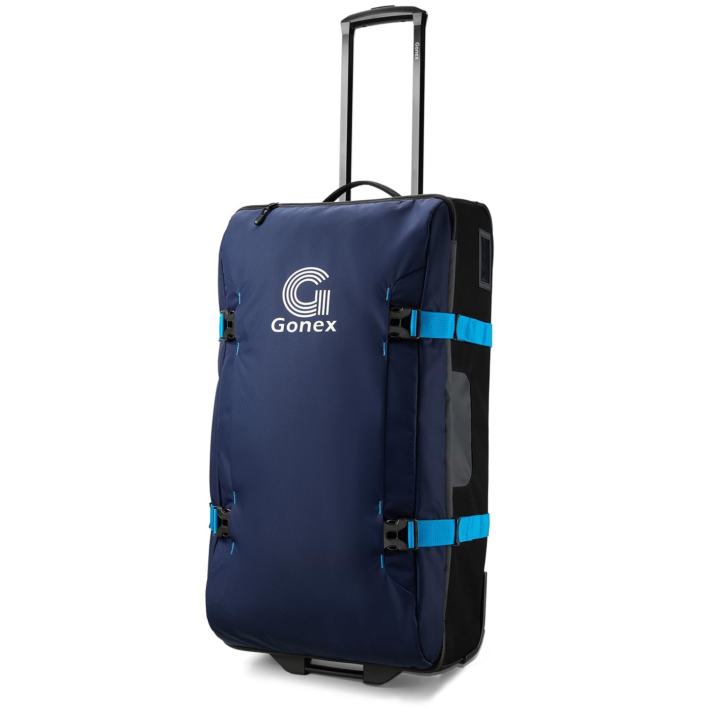 Gonex Rolling Duffle Bag with Wheels, Water-repellent 90L Nylon Large Wheeled Travel Duffel Luggage with TSA Lock & Telescopic Handle 30 inch