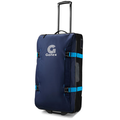 Gonex Rolling Duffle Bag with Wheels, Water-repellent 90L Nylon Large Wheeled Travel Duffel Luggage with TSA Lock & Telescopic Handle 30 inch