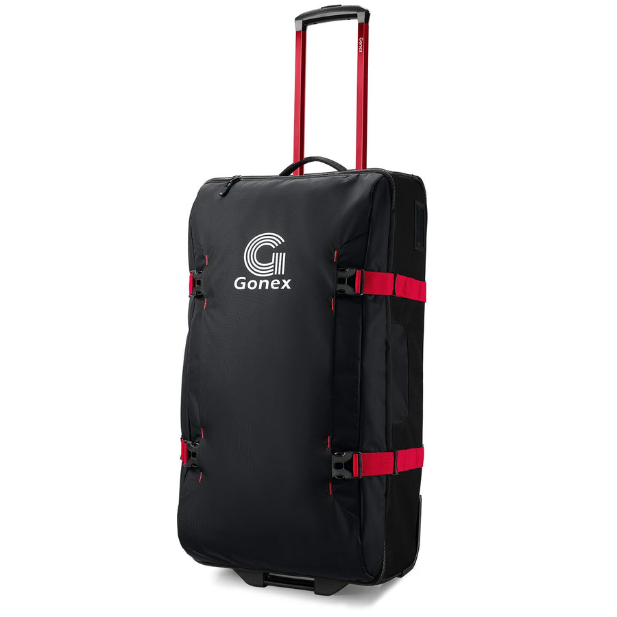 Gonex Rolling Duffle Bag with Wheels, Water-repellent 90L Nylon Large Wheeled Travel Duffel Luggage with TSA Lock & Telescopic Handle 30 inch