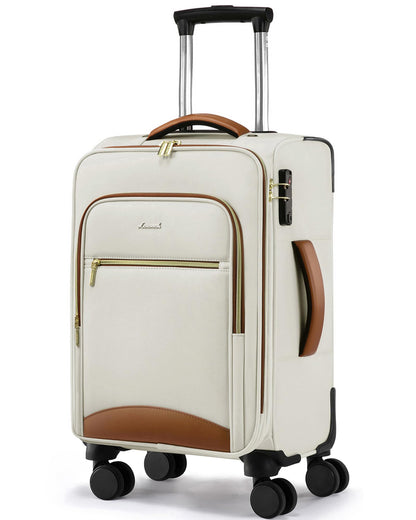 LOVEVOOK Carry on Luggage Lightweight Suitcase with DOUBLE Spinner Wheels and TSA Lock for Women