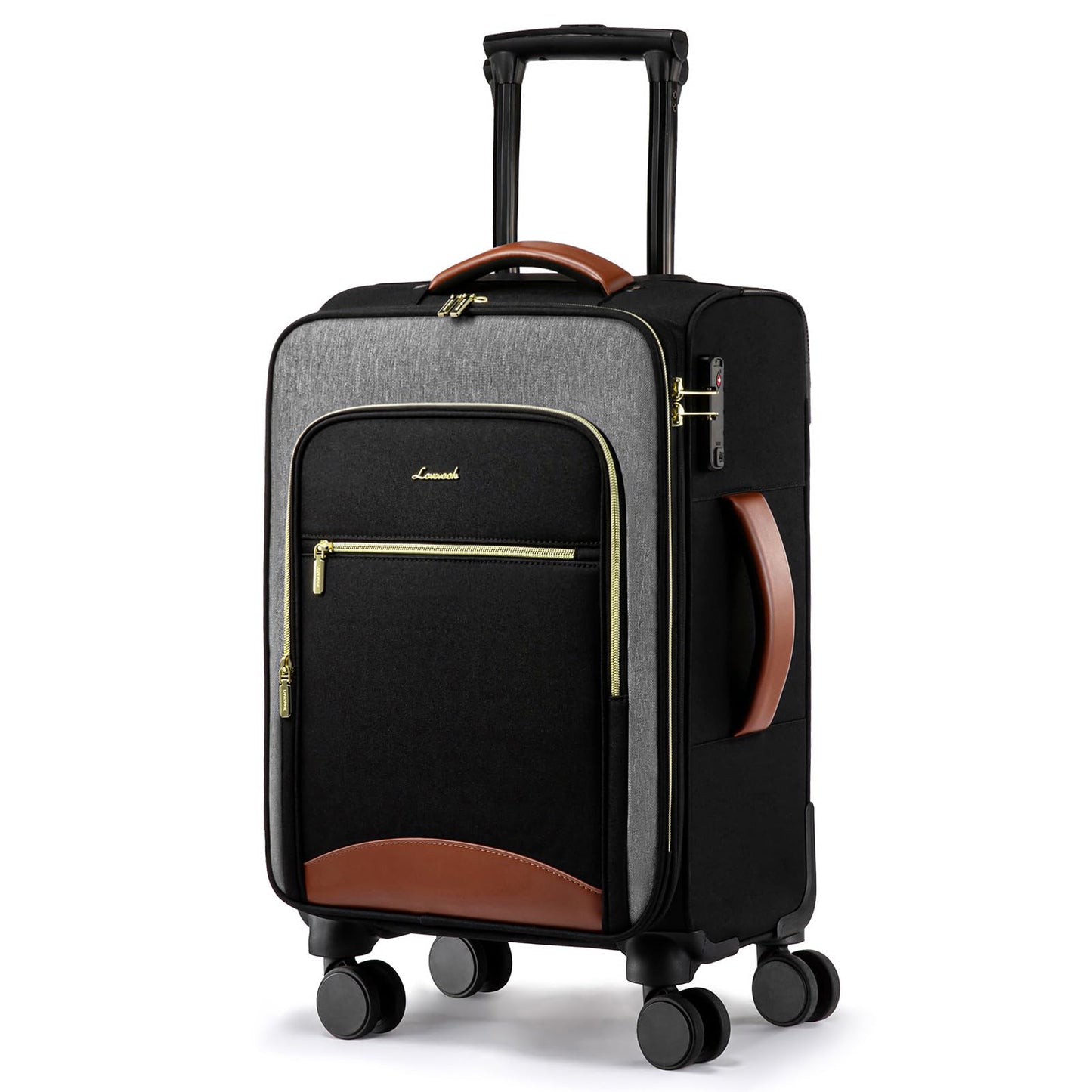 LOVEVOOK Carry on Luggage Lightweight Suitcase with DOUBLE Spinner Wheels and TSA Lock for Women
