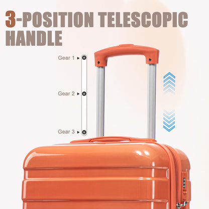 2 pcs/set PC Spinner Wheel Luggage with Gradient Color and Combination Lock