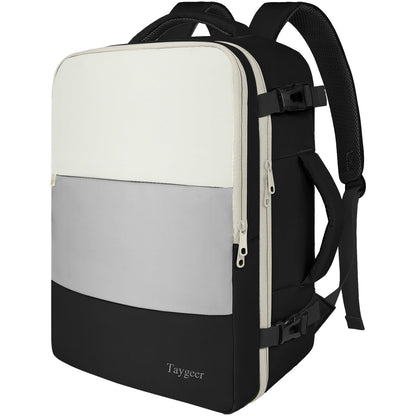 Taygeer Travel Backpack for Women Men, TSA Approved Carry On Backpack with USB Charging Port & Shoe Pouch