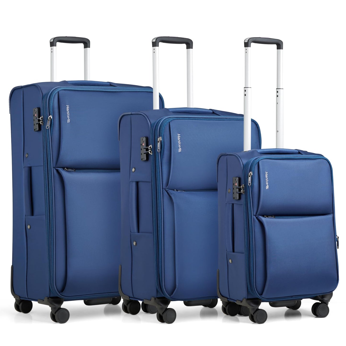 Hanke Softside Expandable Luggage 16/20/24/28 Inch Carry On Luggage for Travel Checked Luggage Suitcases with Wheels TSA Luggage Large Suitcase