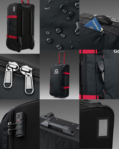 Gonex Rolling Duffle Bag with Wheels, Water-repellent 90L Nylon Large Wheeled Travel Duffel Luggage with TSA Lock & Telescopic Handle 30 inch