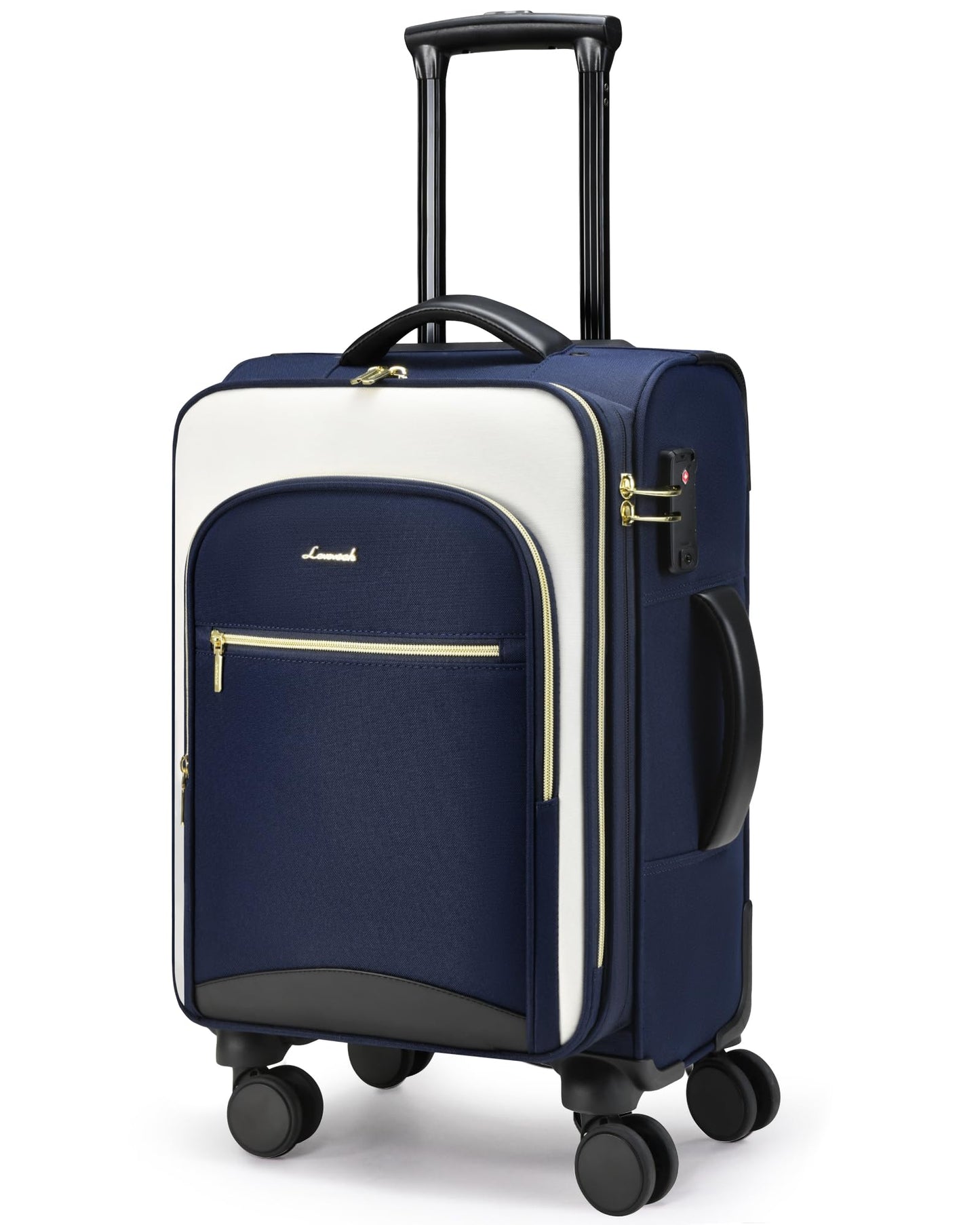 LOVEVOOK Carry on Luggage Lightweight Suitcase with DOUBLE Spinner Wheels and TSA Lock for Women