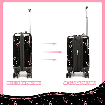 Esteemly Kid's Luggage Set 2 Piece Suitcase Set 16" Hardside Luggage with Spinner Wheels Kids Carry on Suitcase