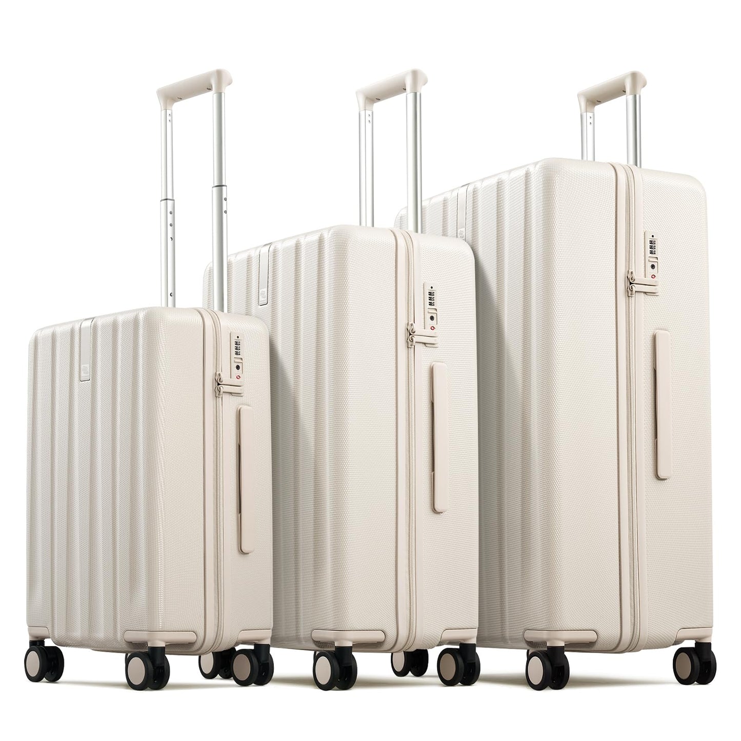 Hanke Upgraded Elite Luggage, PC Hard Shell Suitcases with Wheels, TSA Lock, Explosion-Proof Zipper Suitcase for Long Travel Men & Women