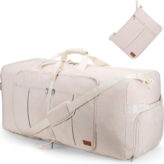 Urtala Travel Duffel Bag for Women & Men, Large Foldable Overnight Weekender Bag with Shoes Compartment & Shoulder Strap, Lightweight Waterproof Luggage Bag