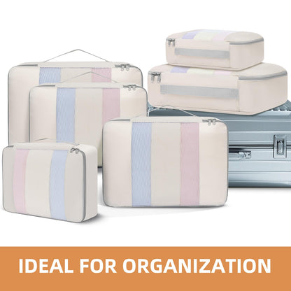 BAGAIL 6 Set/8 Set/10 Set Packing Cubes Various Sizes Packing Organizer for Travel Accessories Luggage Carry On Suitcase