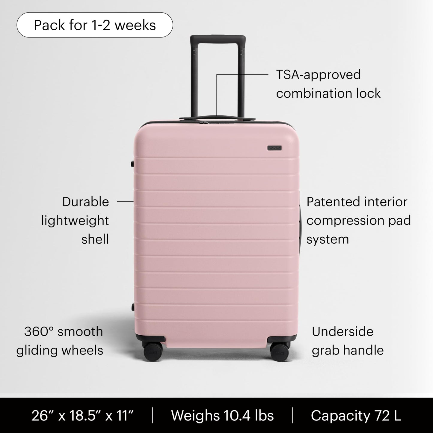 Away Checked Suitcase