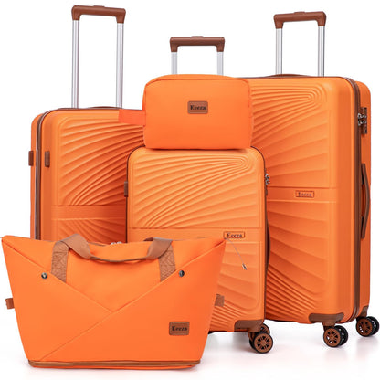 Eeeza Luggage Sets 5 Piece, Suitcases with Wheels, ABS Hard Case Luggage with TSA Lock Spinner Wheels, Carry On Luggage Set (20/24/28 inch)