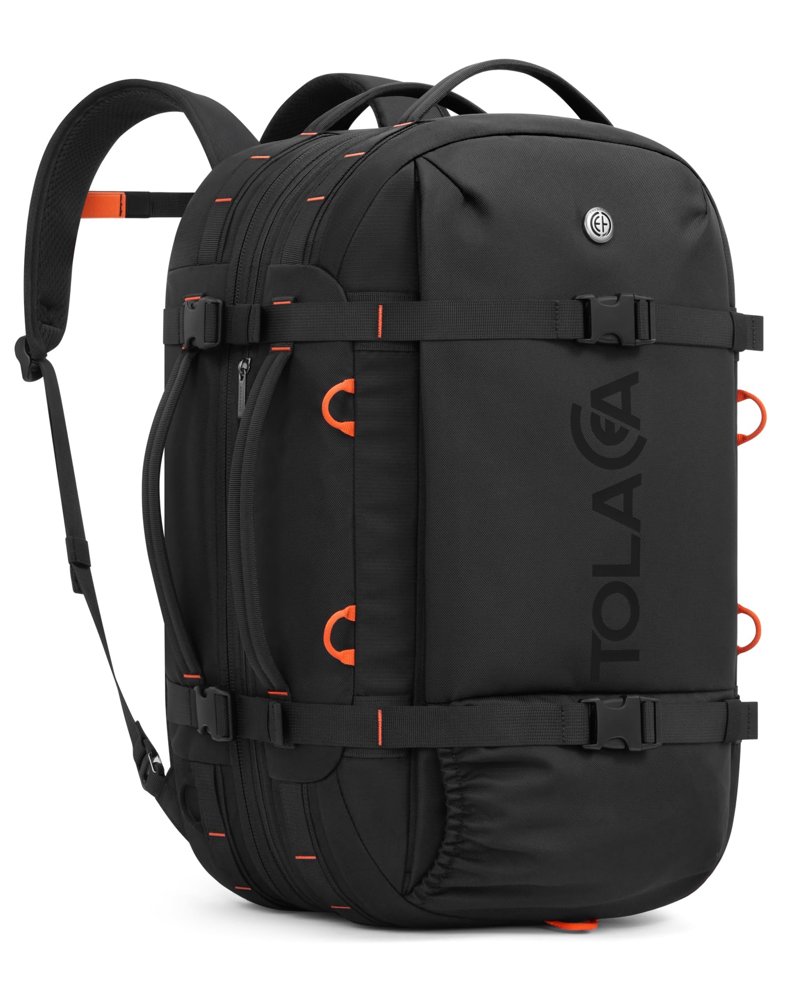 Tolaccea Travel Laptop Backpack, Carry On Backpack for Men Women, 40L-50L Expandable TSA Approved Rucksack Daypack Duffel Bag
