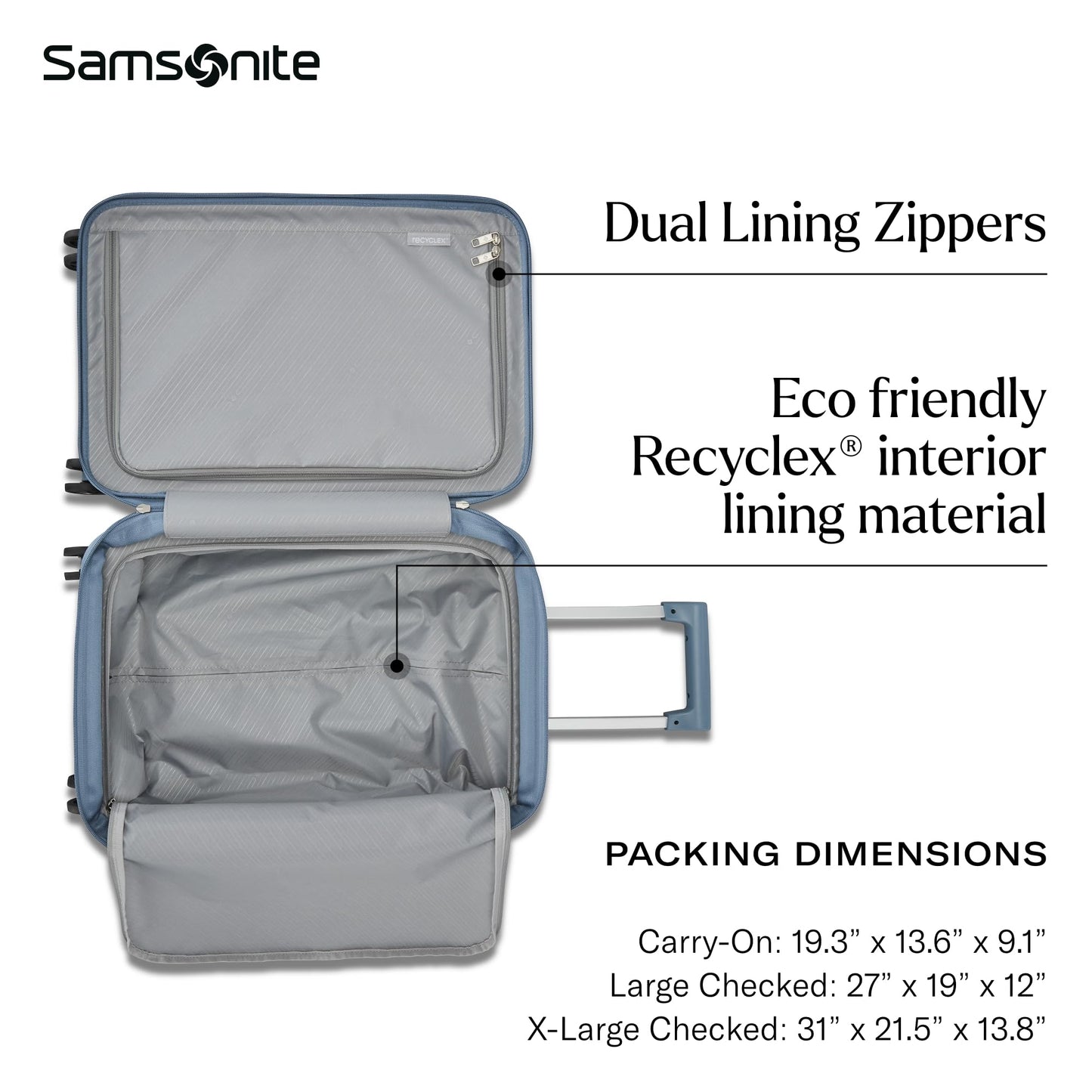 Samsonite UpLIFT Hardside Luggage with Spinner Wheels - Airline-Approved, TSA Lock, Adjustable Handle System - Polycarbonate Hard Suitcase for Ultra Lightweight Travel