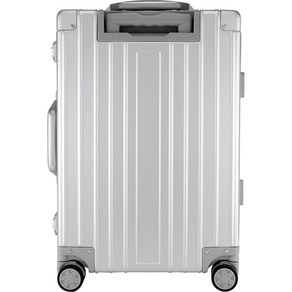 SKYLARK-100 Aluminum Luggage Set 20 & 26-inch, Silver Hard Shell Suitcase Combo with TSA Locks, Spinner Wheels, Lightweight & Scratch-Resistant