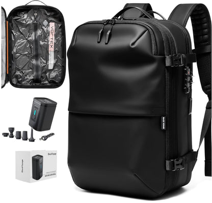 BlackVoyage Vortex Vacuum Seal Travel Backpack 60L Expandable Air Compression System Water Resistant TSA Lock Carry-On