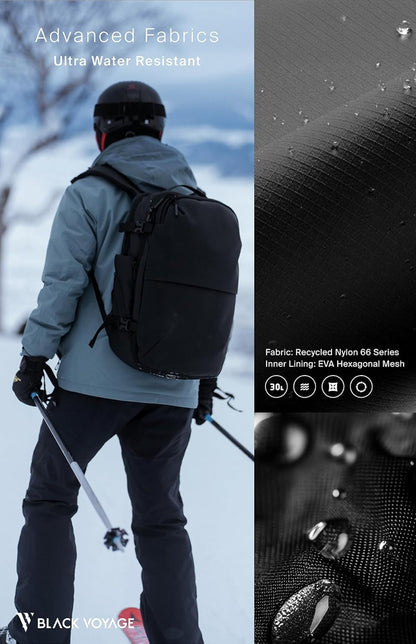 BlackVoyage Vortex Vacuum Seal Travel Backpack 60L Expandable Air Compression System Water Resistant TSA Lock Carry-On
