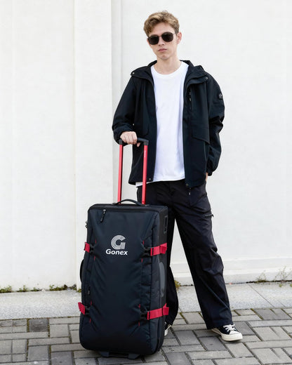 Gonex Rolling Duffle Bag with Wheels, Water-repellent 90L Nylon Large Wheeled Travel Duffel Luggage with TSA Lock & Telescopic Handle 30 inch
