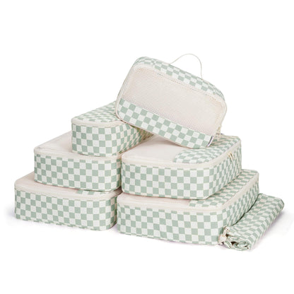 Narwey 7 Set Packing Cubes for Travel Carry on Suitcase Luggage Organizer Bags for Kids Women Men, Durable Packing Organizers Bag, Travel Essentials Accessories