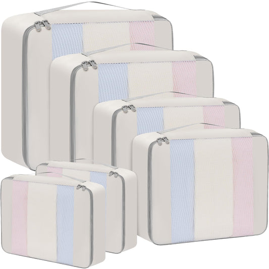 BAGAIL 6 Set/8 Set/10 Set Packing Cubes Various Sizes Packing Organizer for Travel Accessories Luggage Carry On Suitcase