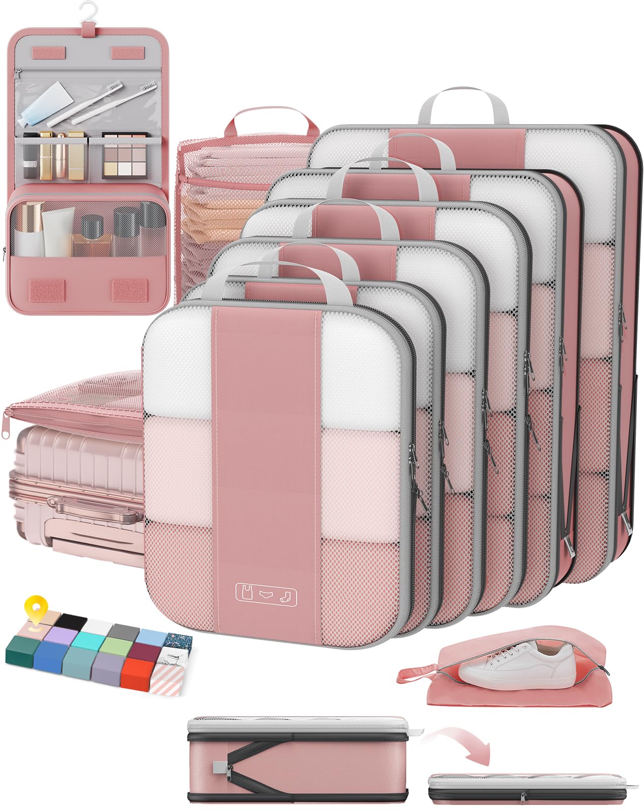 OlarHike Compression Packing Cubes Garment Bags