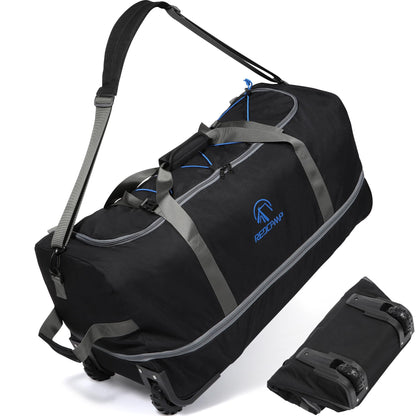 REDCAMP 85L/120L/140L Foldable Duffle Bag with Wheels, Large Travel Duffel Bag