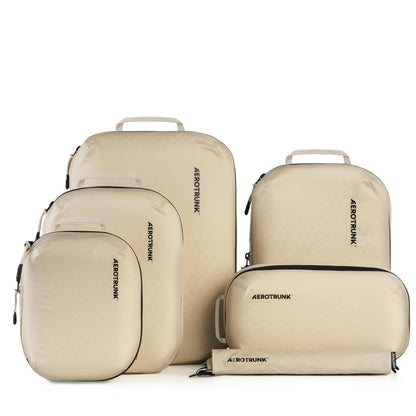 Aerotrunk Ultralight Compression Packing Cubes - Lightweight Travel Organizers for Suitcases and Luggage