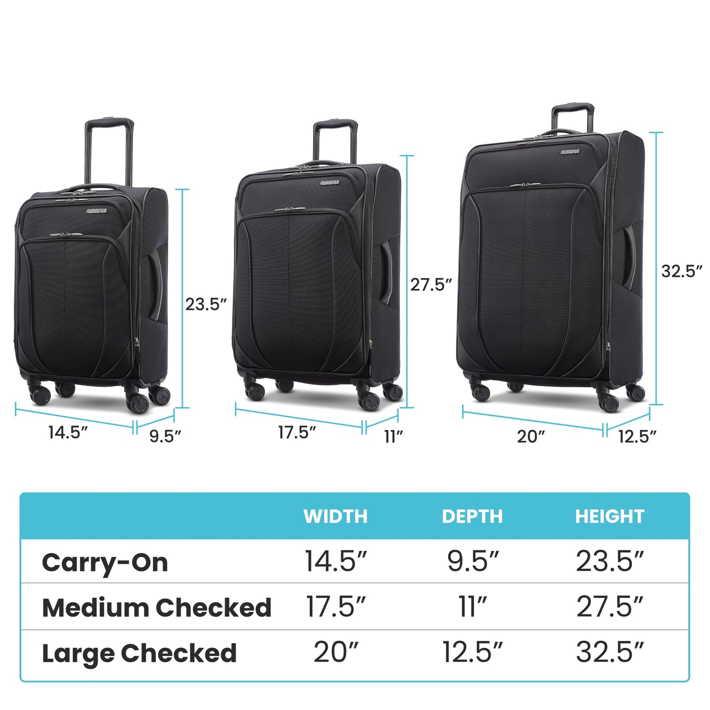 American Tourister 4 KIX 2.0 Softside Spinner Luggage Collection