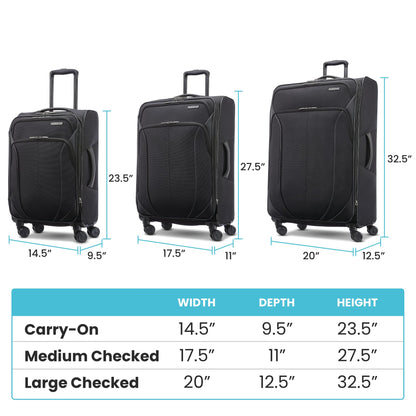 American Tourister 4 KIX 2.0 Softside Spinner Luggage Collection