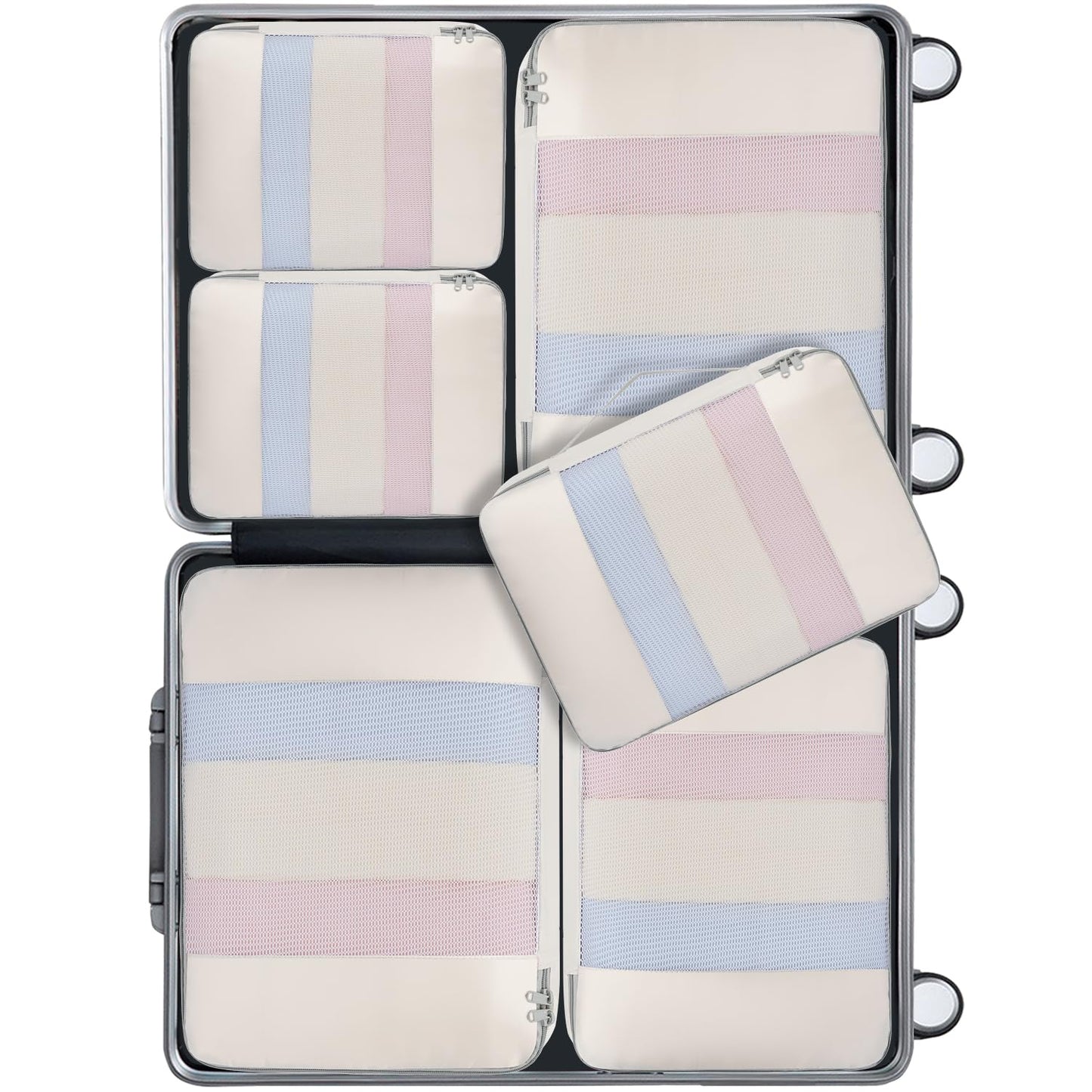 BAGAIL 6 Set/8 Set/10 Set Packing Cubes Various Sizes Packing Organizer for Travel Accessories Luggage Carry On Suitcase